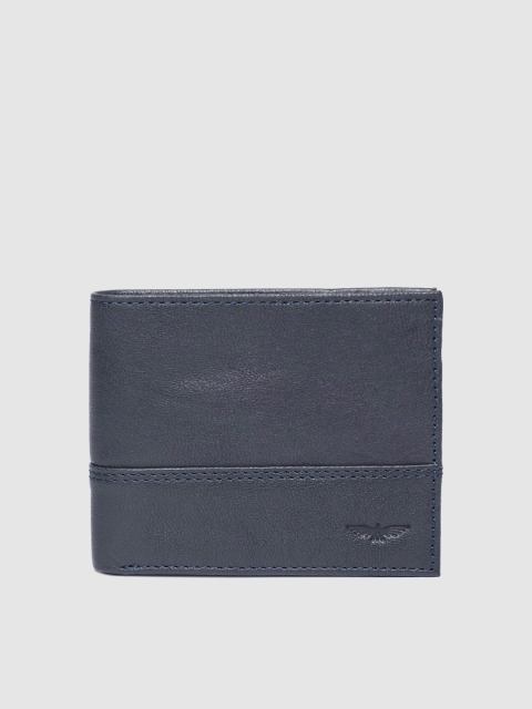 

Park Avenue Men Blue Solid Genuine Leather Two Fold Wallet