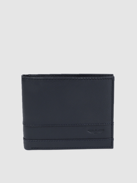 

Park Avenue Men Navy Blue Leather Solid Two Fold Wallet