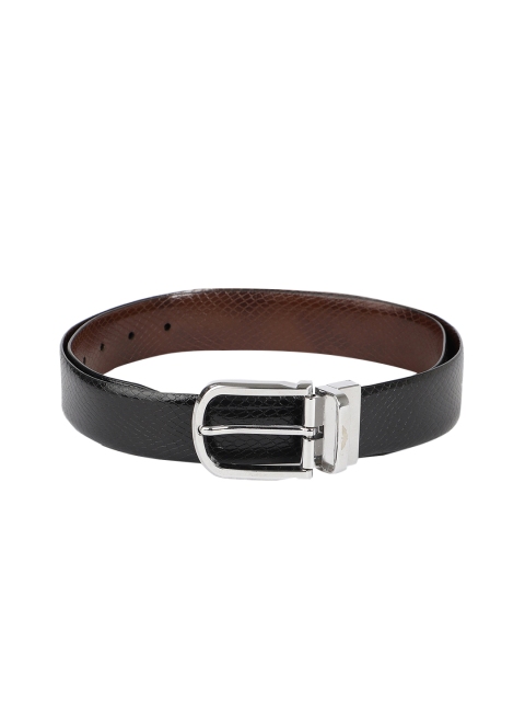 

Park Avenue Men Black & Brown Textured Reversible Italian Leather Belt