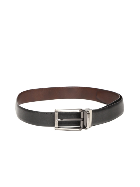 

Park Avenue Men Black & Coffee Brown Reversible Italian Leather Solid Belt