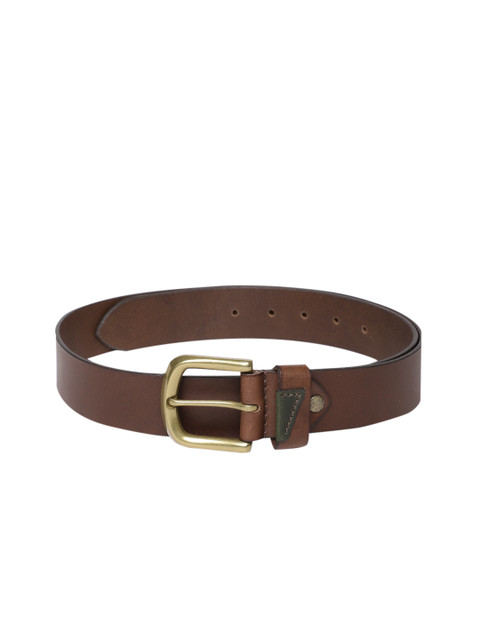 

Park Avenue Men Brown Solid Leather Belt