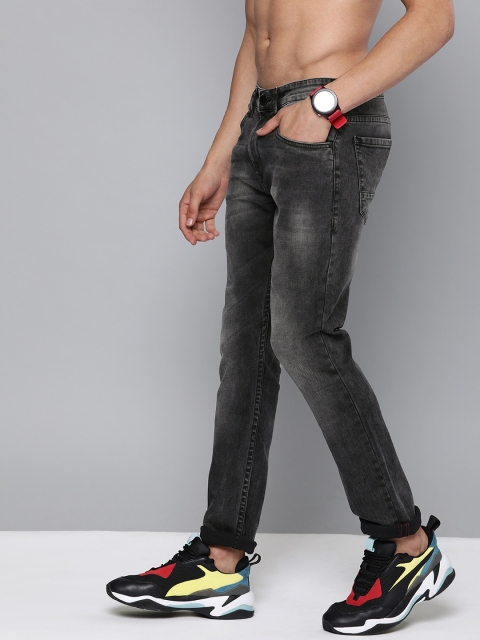 

HERE&NOW Men Black Skinny Fit Low-Rise Clean Look Stretchable Jeans