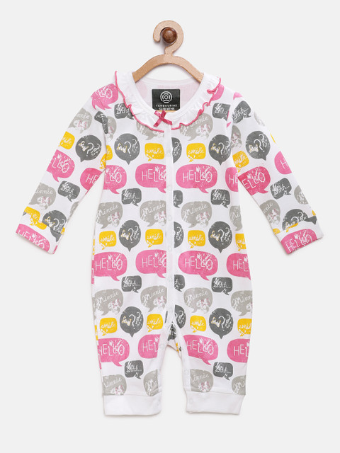 

TAMBOURINE Girls Multicoloured Printed Romper, Multi