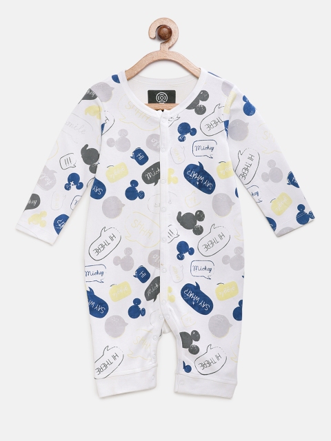 

TAMBOURINE Girls White & Grey Disney Printed Romper