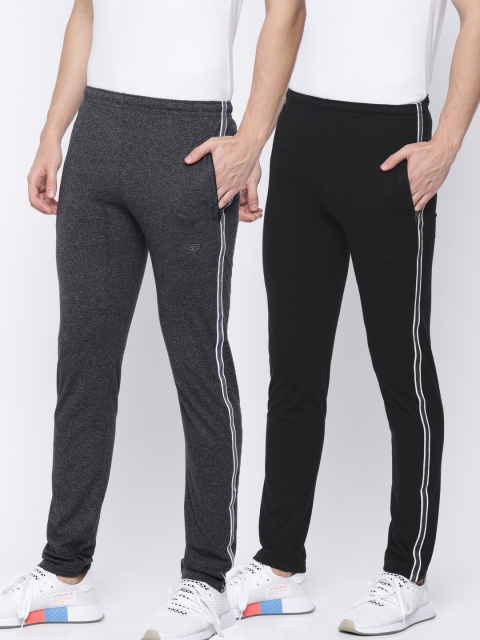 

Sports52 wear Men Pack Of 2 Solid Track Pants, Black