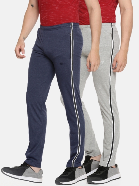 

Sports52 wear Grey Men Pack of 2 Solid Straight Fit Track Pants, Grey melange