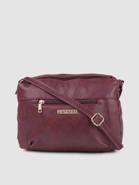 

Caprese Burgundy Solid Sling Bag