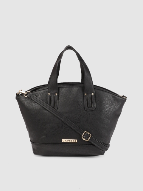

Caprese Black Solid Handheld Bag