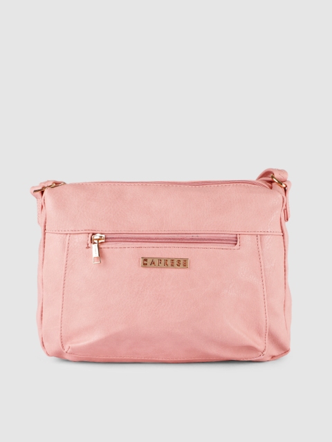 

Caprese Pink Solid Sling Bag