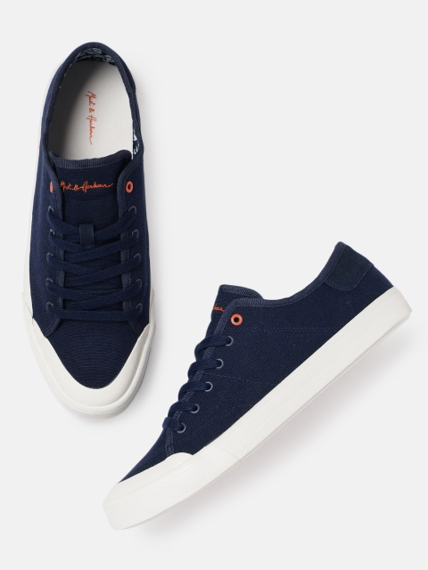 

Mast & Harbour Men Navy Blue Solid Sneakers