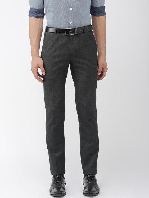 

Raymond Men Grey Slim Fit Solid Formal Trousers