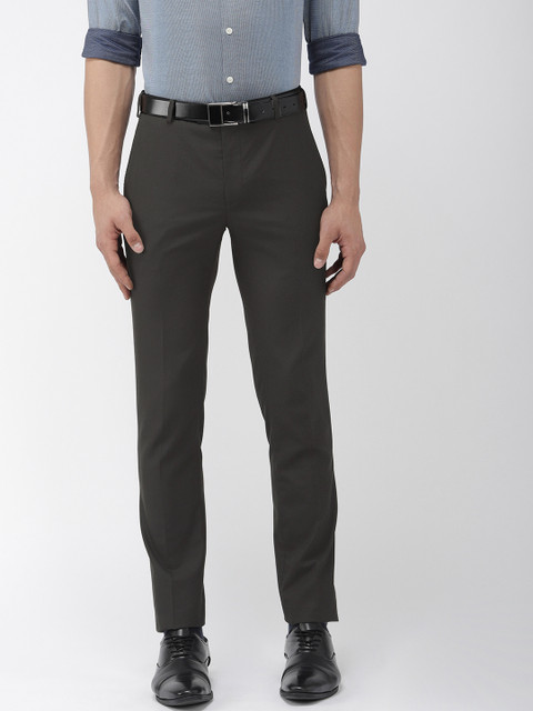 

Raymond Men Black Slim Fit Solid Formal Trousers