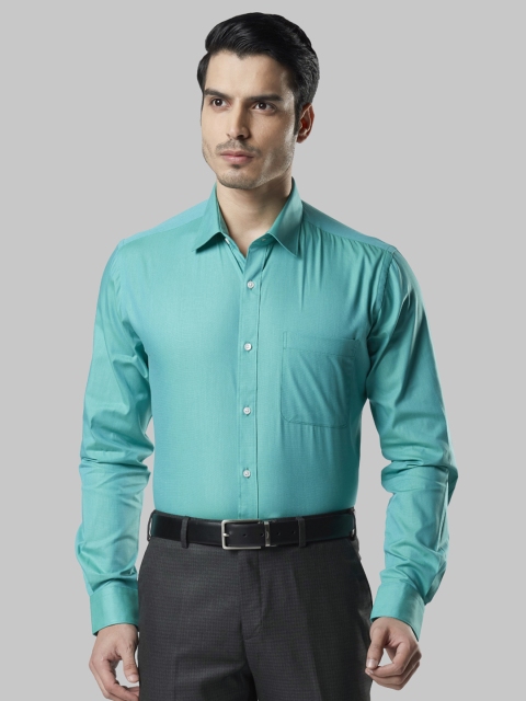 

Raymond Men Sea Green Slim Fit Solid Formal Shirt