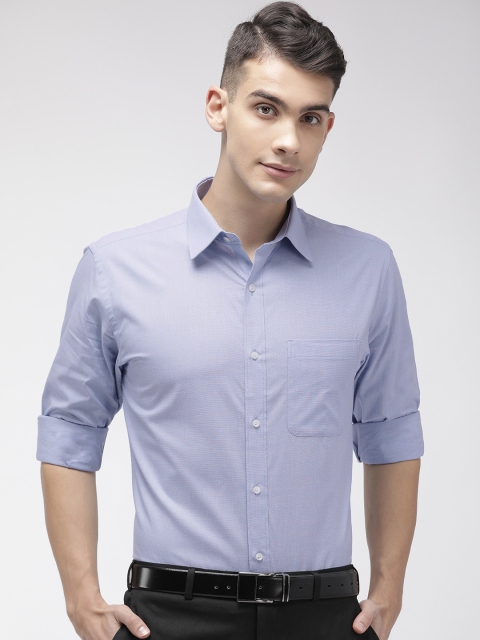 

Raymond Men Blue Slim Fit Solid Formal Shirt