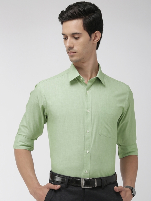 

Raymond Men Green Slim Fit Solid Formal Shirt