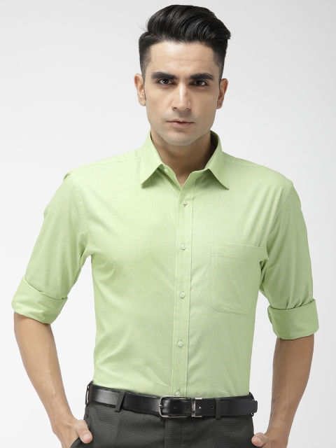 

Raymond Men Green Slim Fit Solid Formal Shirt