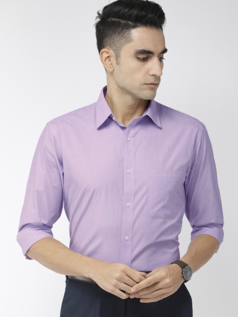 

Raymond Men Purple Standard Slim Fit Solid Formal Shirt