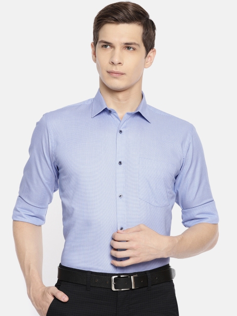 

Park Avenue Men Blue Slim Fit Self Design Formal Shirt