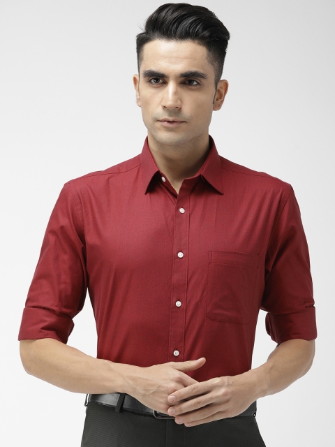 

Raymond Men Maroon Slim Fit Solid Formal Shirt