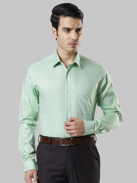 

Raymond Men Green Slim Fit Printed Formal Shirt