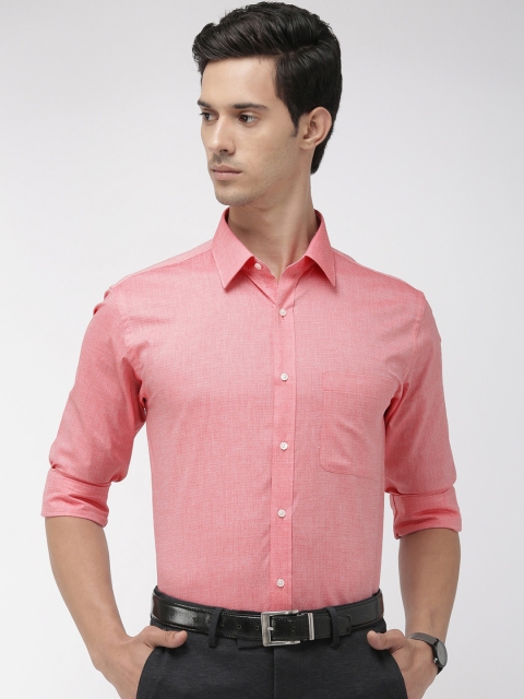 

Raymond Men Red Slim Fit Self Design Formal Shirt