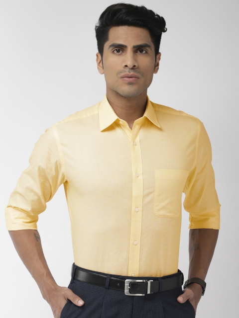 

Raymond Men Yellow Slim Fit Solid Formal Shirt