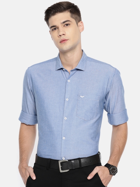 

Park Avenue Men Blue Slim Fit Solid Smart Casual Shirt