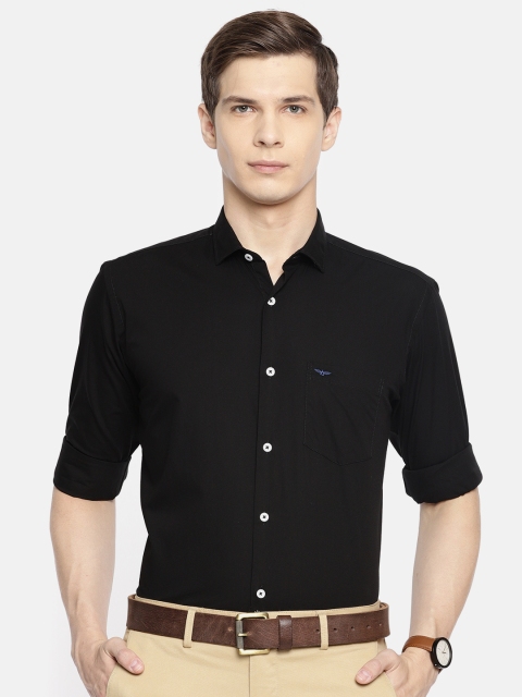 

Park Avenue Men Black Slim Fit Solid Smart Casual Shirt