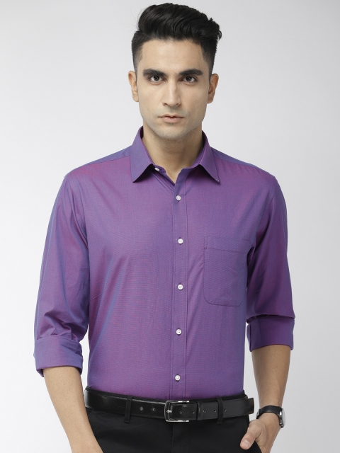 

Raymond Men Violet Dual Tone Slim Fit Solid Formal Shirt