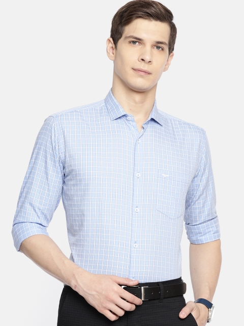 

Park Avenue Men Blue Slim Fit Checked Formal Shirt
