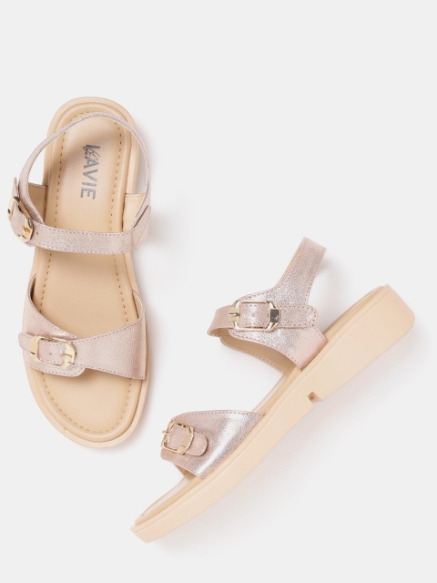 

Lavie Women Rose Gold-Toned Solid Comfort Heels