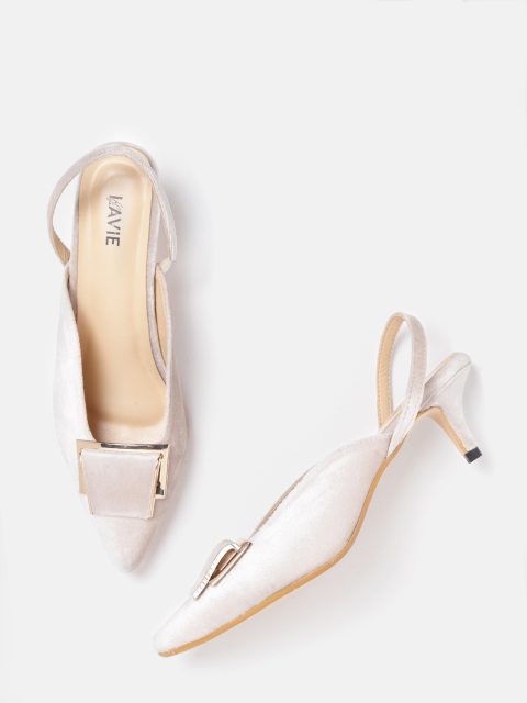 

Lavie Women Off-White Solid Pumps