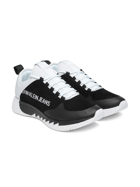 

Calvin Klein Jeans Men Black & White Colourblocked Sneakers