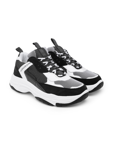 

Calvin Klein Jeans Men Black & White Suede Sneakers