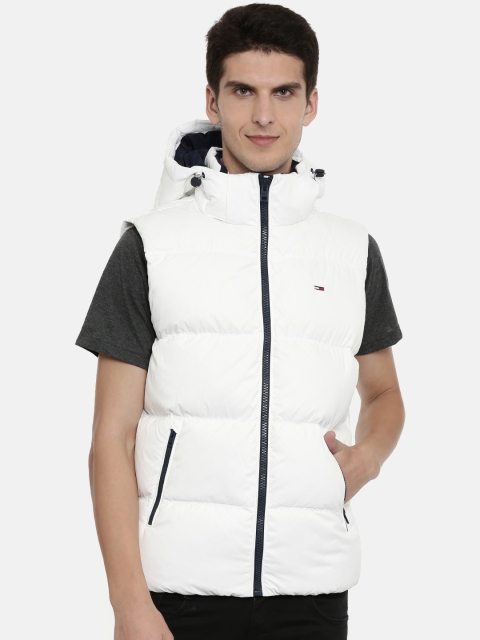 

Tommy Hilfiger Men White Solid Puffer Jacket
