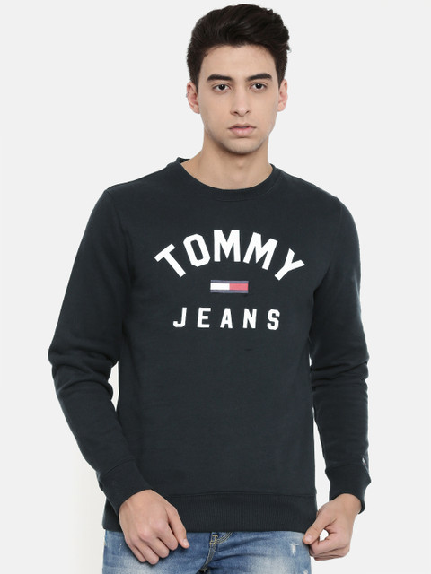 

Tommy Hilfiger Men Black Printed Pullover Sweatshirt