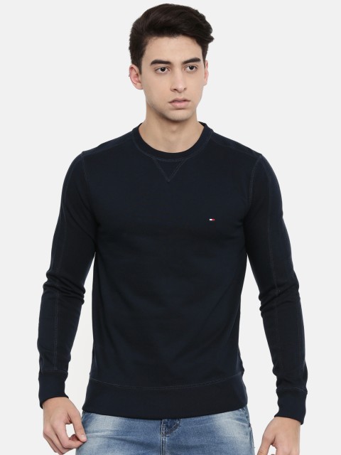 

Tommy Hilfiger Men Navy Blue Solid Sweatshirt