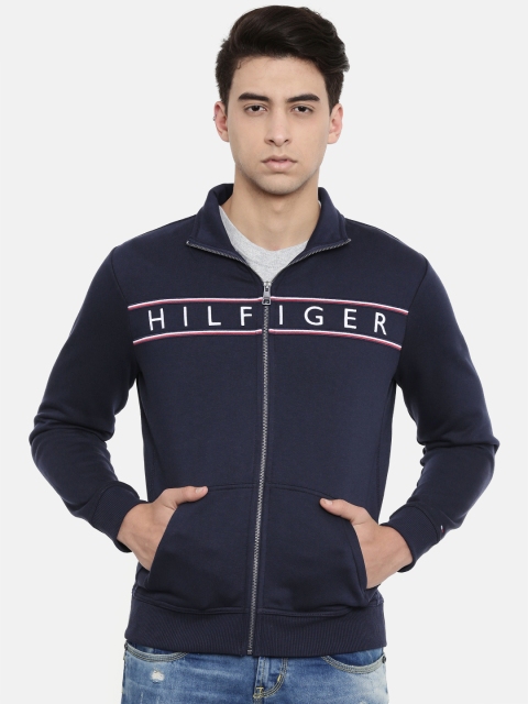 

Tommy Hilfiger Men Navy Blue Embroidered Sweatshirt