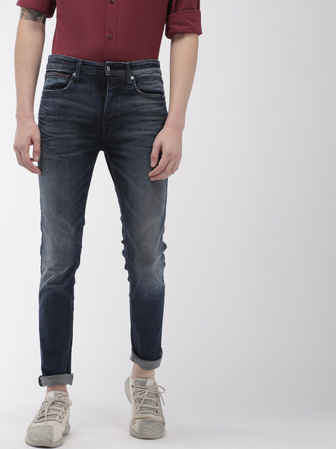 

Tommy Hilfiger Men Blue Simon Skinny Fit Mid-Rise Clean Look Stretchable Jeans