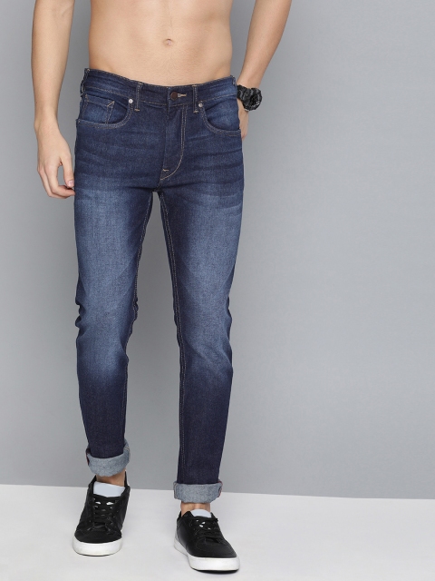 

HERE&NOW Men Blue Slim Fit Mid-Rise Clean Look Stretchable Jeans