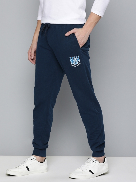

Mast & Harbour Men Navy Blue Solid Straight Fit Joggers