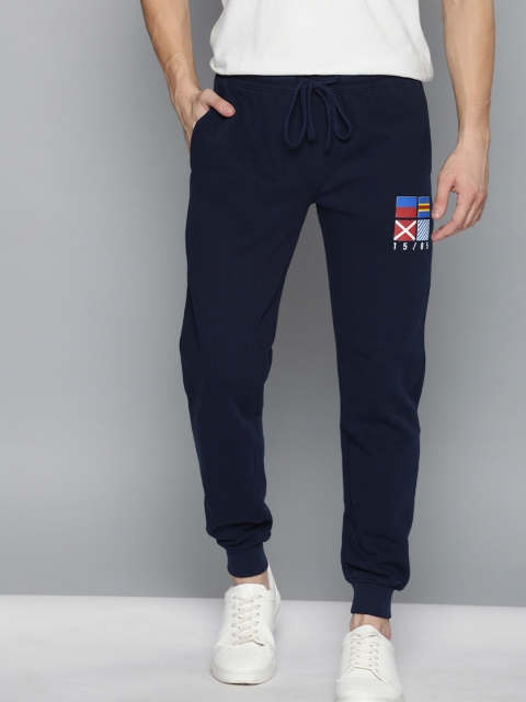 

Mast & Harbour Men Navy Blue Solid Joggers