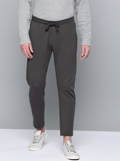 

Mast & Harbour Men Charcoal Grey Solid Straight Fit Track Pants