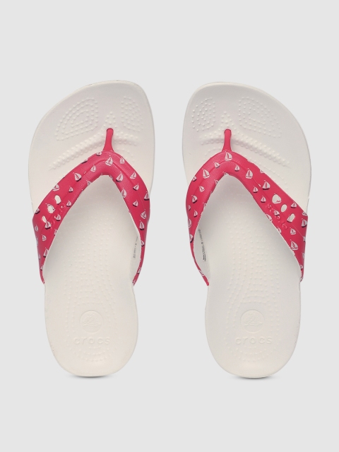 

Crocs Women Pink Printed Thong Flip-Flops