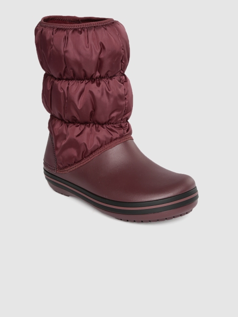 

Crocs Women Burgundy Flat Boots