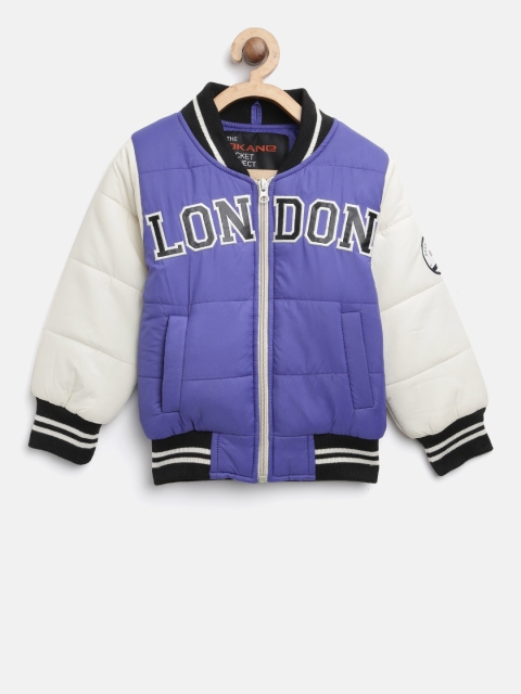 

Okane Boys Blue Applique Detail Bomber Jacket