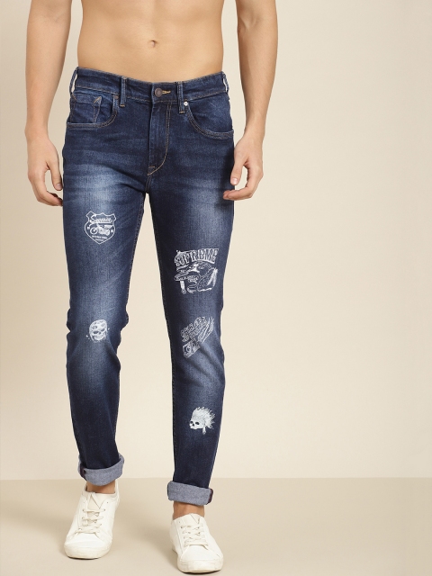 

Moda Rapido Men Blue Slim Fit Mid-Rise Mildly Distressed Stretchable Jeans