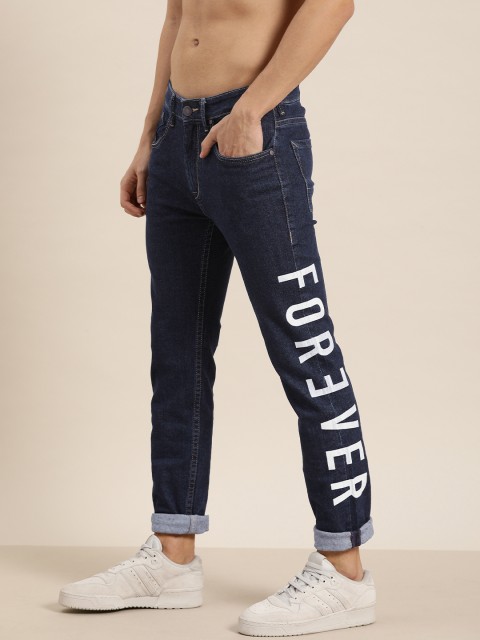 

Moda Rapido Men Blue Slim Fit Mid-Rise Printed Clean Look Stretchable Jeans