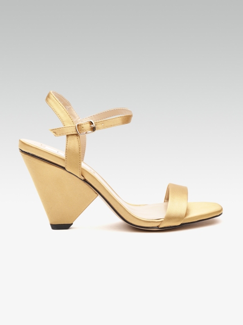 

ELLE Women Gold-Toned Solid Heels