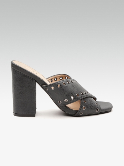 

ELLE Women Charcoal Grey Rivet Heels